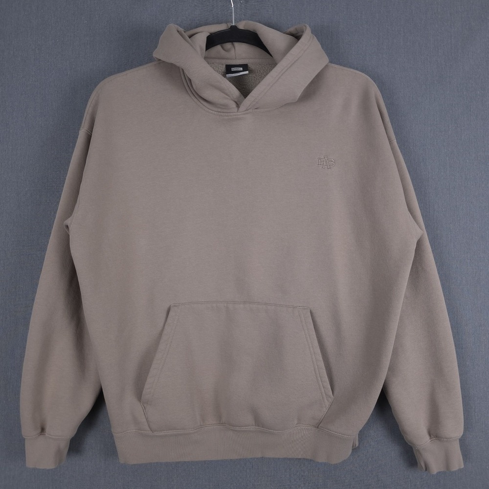 Barbell Foundation Hoodie Mens XL Taupe Stretch Training Pullover Gym Sweatshirt